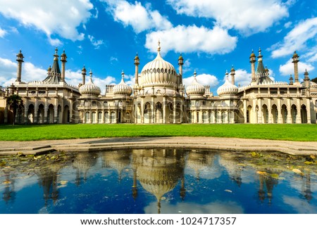 Royal pavilion palace in brighton england, King George IV's summer house and Regency folly