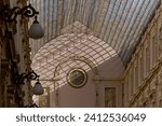 The Royal Saint- Hubert Galleries of renaissance style with glass vault located in Brussels, Belgium