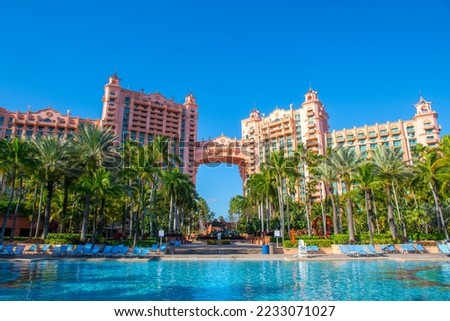 The Royal Tower at Atlantis Hotel on Paradise Island, Bahamas. The Royal Tower is the most remarkable landmark in Atlantis Resort in Bahamas. 