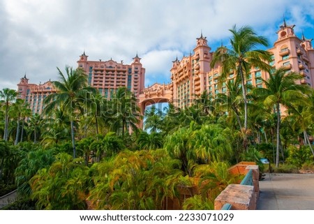 The Royal Tower at Atlantis Hotel on Paradise Island, Bahamas. The Royal Tower is the most remarkable landmark in Atlantis Resort in Bahamas. 