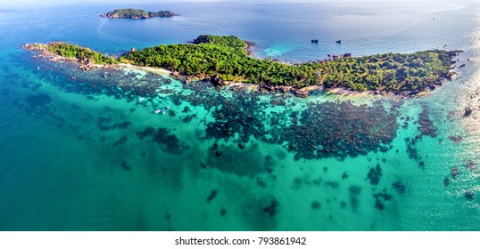 Royalty High Quality Free Stock Image Aerial View Of Gam Ghi Island In Phu Quoc, Kien Giang, Vietnam