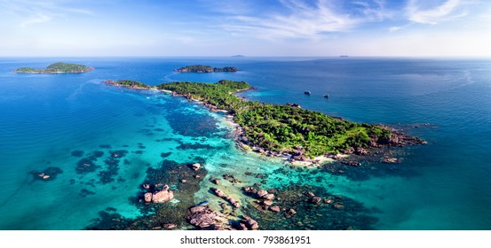 Royalty High Quality Free Stock Image Aerial View Of Gam Ghi Island In Phu Quoc, Kien Giang, Vietnam