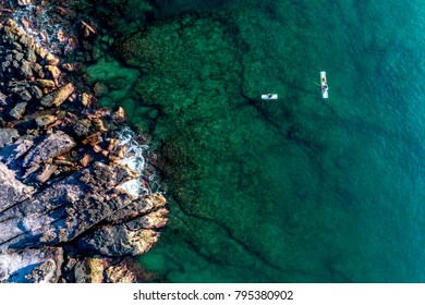 Royalty High Quality Free Stock Image Aerial View Of Fishermen At Thom Island
 In Phu Quoc, Kien Giang, Vietnam