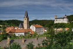 Rozmberk Nad Vltavou, Hrad Rozmbek, Rozmberk Castle, Czech Republic
