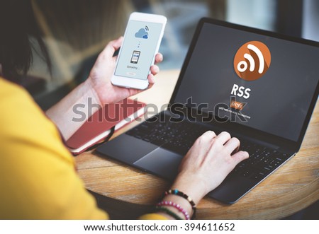 RSS Digital Announcement Network Technology Concept
