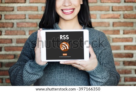 RSS Digital Announcement Network Technology Concept