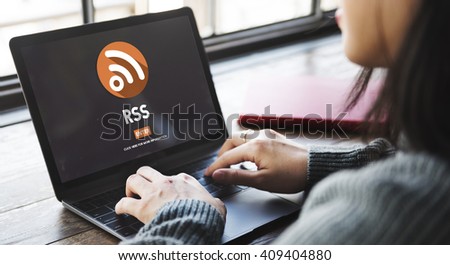 RSS Digital Announcement Network Technology Concept
