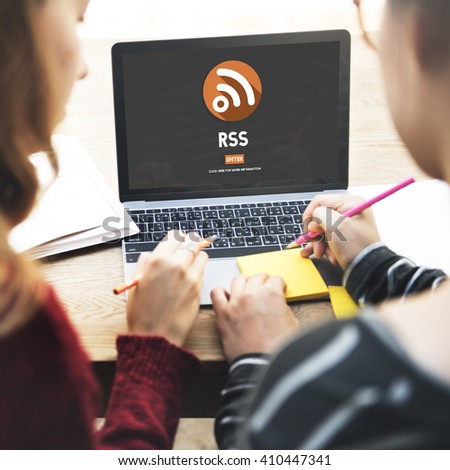 RSS Digital Announcement Network Technology Concept