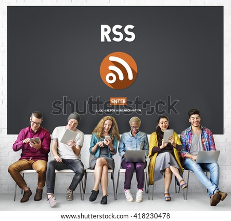 RSS Digital Announcement Network Technology Concept