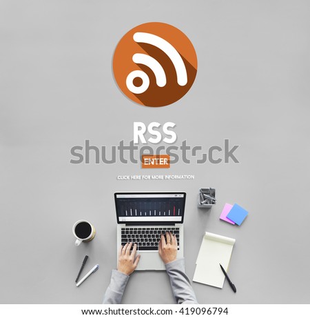 RSS Digital Announcement Network Technology Concept