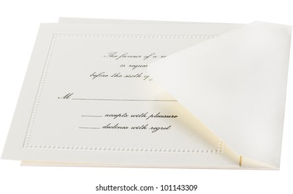 RSVP Card And Envelope For A Formal Event