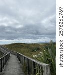 Ruakaka beach on an overcast day 