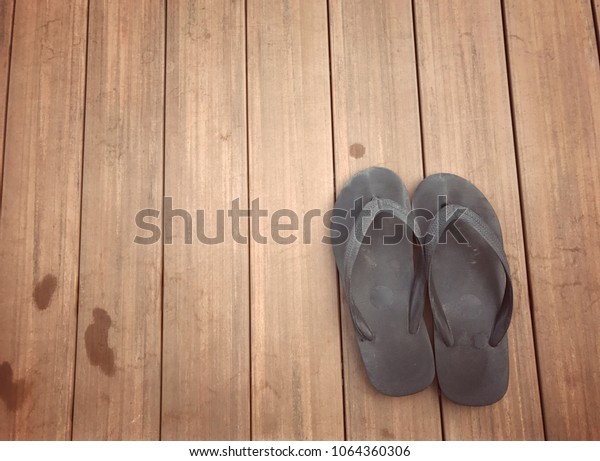 Rubber Black Cosy Slipper Through Use Stock Photo Edit Now