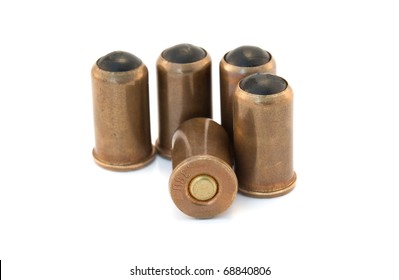 Rubber Bullets Isolated On A White Background