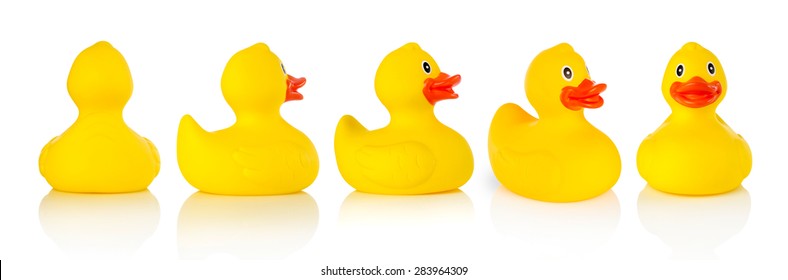 plastic rubber ducks