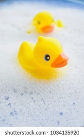 Rubber Ducks In Bubble Bath