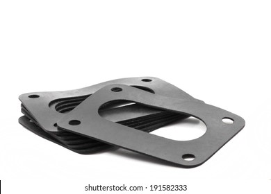 Rubber Gasket Industrial Use. On White Background