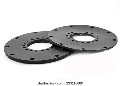 Rubber Gasket Industrial Use. On White Background