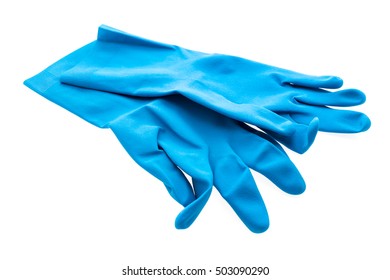Rubber Glove Isolated On White Background