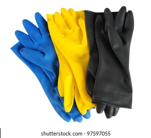 Rubber Gloves. Isolated