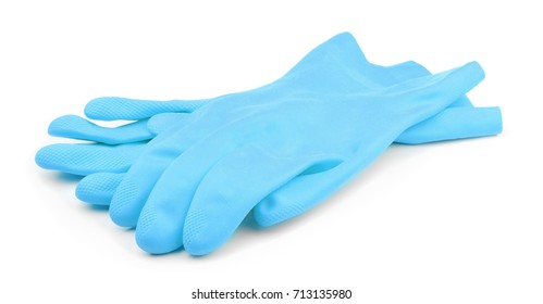 Rubber Gloves Isolated On White Background