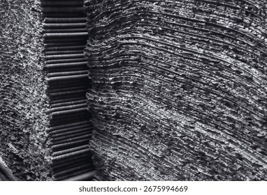 Rubber masterbatch plates from the batch off machinery are kept waiting for chemical adding.