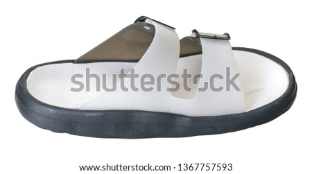 rubber sandal isolated on white background .men fashion sandal 