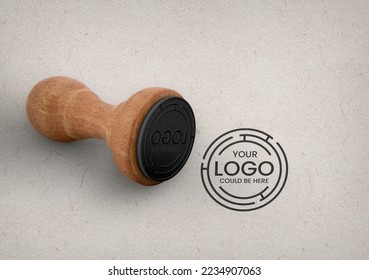 Rubber Stamp Mockup vip logo - Shutterstock ID 2234907063