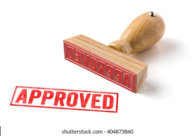 A Rubber Stamp On A White Background - Approved