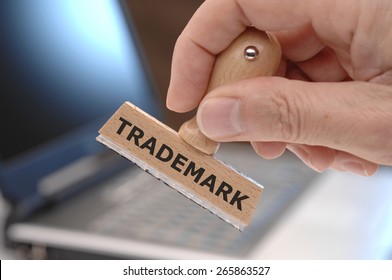 rubber stamp printed with trademark