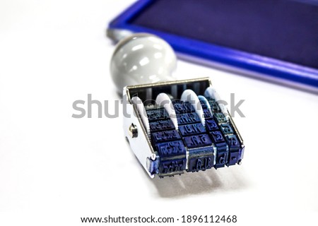 Rubber stamp for stamping in document work