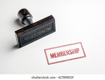 Rubber stamping that says 'Membership'.