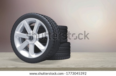 Similar – Image, Stock Photo Three rubber floor car mats lying on the street ground. Car interior cleaning concept