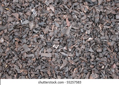 Rubber Tires Recycled Into Mulch For Playground