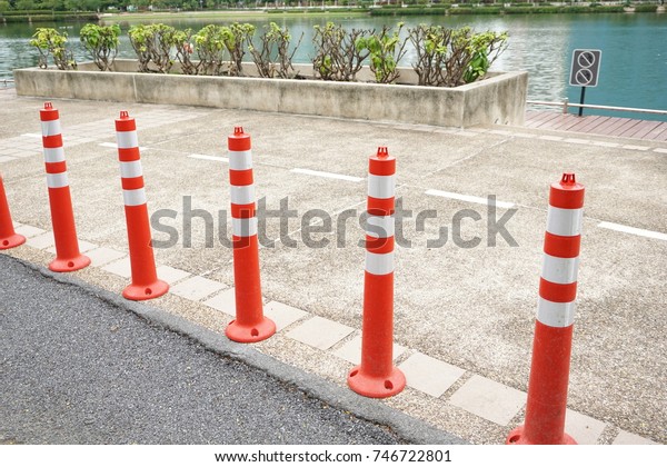 Rubber Traffic Pole Plastic Pole Barrier Stock Photo (Edit Now) 746722801