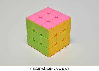 Rubiks Cube Game Stock Photo Image White Background