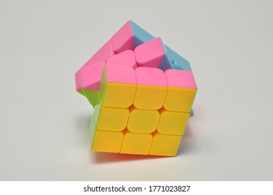 Rubiks Cube Game Stock Photo Image White Background