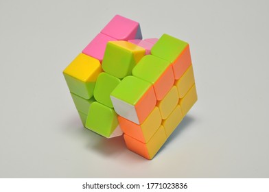 Rubiks Cube Game Stock Photo Image White Background