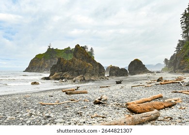 Ruby Beach, located in Olympic National Park in Washington