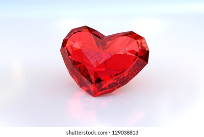 Ruby Heart Stock Photo 129038813 | Shutterstock