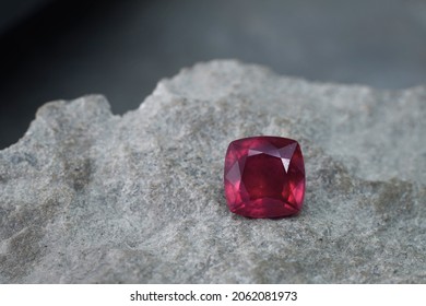     Ruby on gray stone background                           