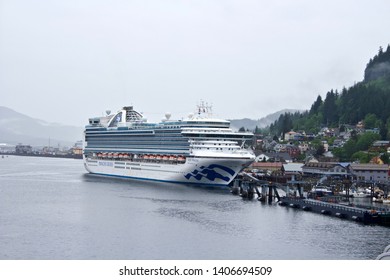 Ruby Princess Docked In Ketchikan Alaska, USA/May 16th/2019