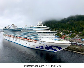 Ruby Princess Docked In Ketchikan Alaska, USA/Sept 19th/2019