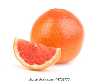  Ruby Red Grapefruits, isolated on white background