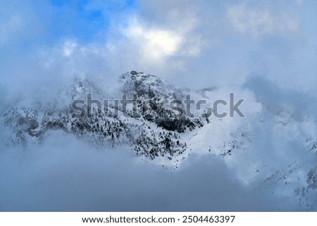 Similar – Foto Bild Morgennebel im Hochgebirge