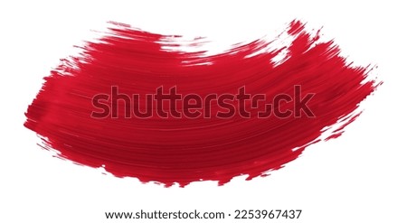 Ruddy brush isolated on white background, red brush Scarlet Sage.