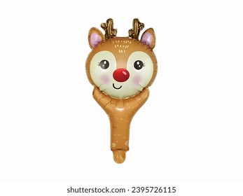 Rudolph the Red-Nosed Reindeer Balloon. Charming Christmas Decor