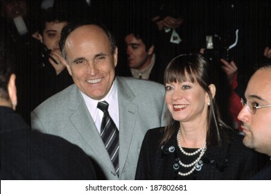 Rudy Giuliani And Judi Nathan At Benefit Screening Of COLLATERAL DAMAGE, NY 2/6/2002