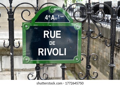 Rue De Rivoli Street Sign