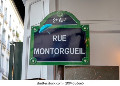 Rue Montorgueil 2nd , Paris Street Name Plate